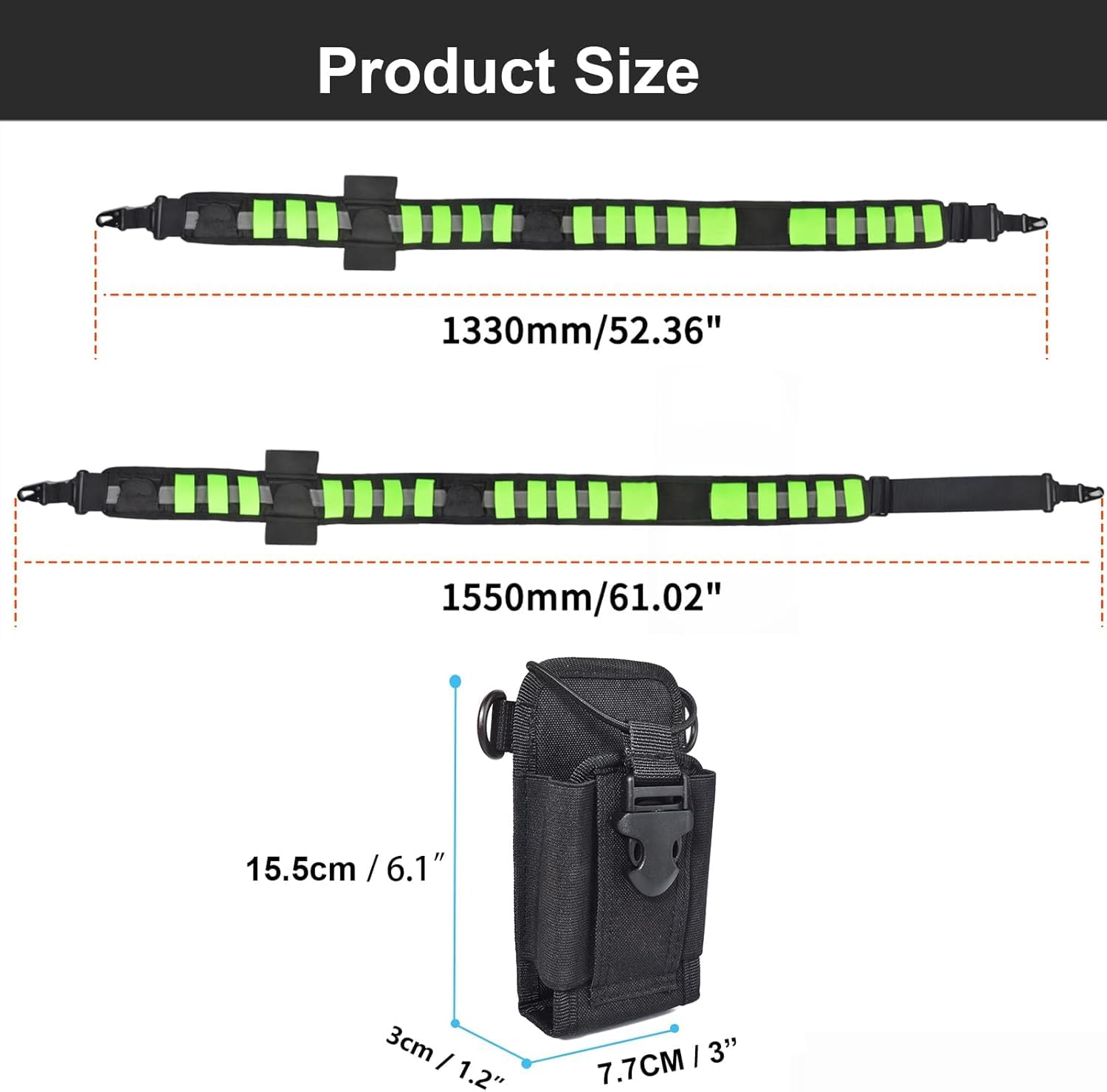 Regolabile Fascia Spalla Riflettente Clip Cavo Microfono Bande Custodie Radio Fotocamere DSLR Borse Pesca Cassette Attrezzi