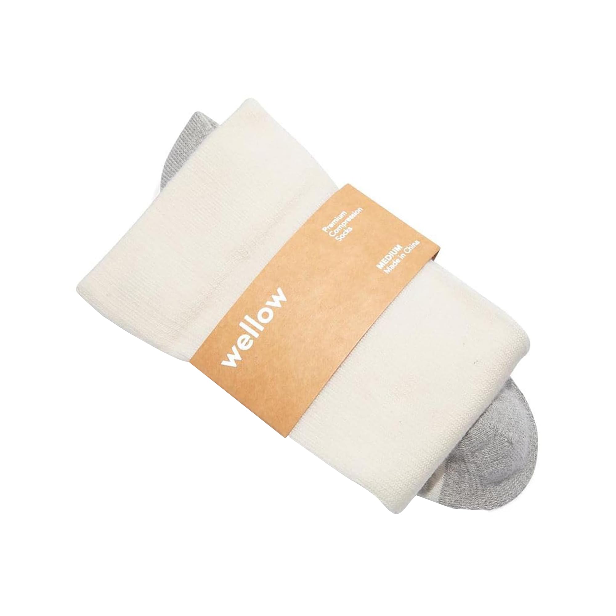 Wellow Wide Calf Compression Socks, Knee High Support, Unisex, 18-25 mmHg, Made with Viscose from Bamboo, Solid