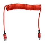 HangTon USB C to USB-C, PD 60W High-Speed Charging, CarPlay, Data Cable for Pixel 8, iPhone 15 16, Canon R5C Sony FX3, Panasonic GH5II, Samsung, iPad, MacBook Pro, Laptop, DSLR, Braided Coiled 1m