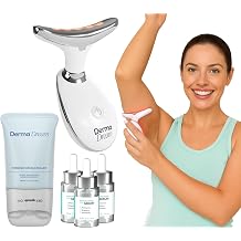 MyDerma Dream MyoGlow LED Arm, Neck, and Face Massaging Device | MyoRoll Tool Paired with 90 Days of Niacinamide Serum