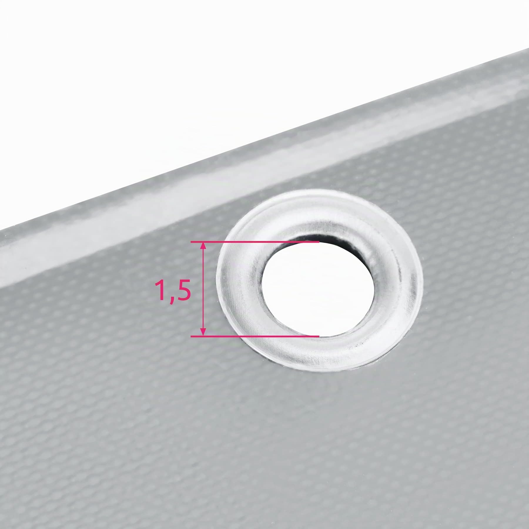tectake® Telone Occhiellato Impermeabile, Telo Copertura Esterno, Copripiscina, Antipioggia, Tessuto Impermeabile PVC, Angoli Rinforzati, Resistente, Termostabile, Versatile - Grigio, 3x5 m
