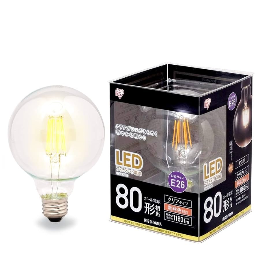 Amazon | アイリスオーヤマ(IRIS OHYAMA) LED電球 フィラメント