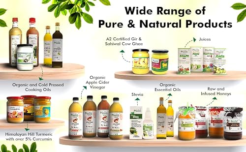 Farm Naturelle-A2 Desi Cow Ghee From Grass Fed Gir Cows, Vedic Bilona Method - Curd Churned - Golden, Grainy & Aromatic, , Lab Tested, Non-Gmo, 1 Kg With A Wooden Spoon In Glass Jar #TOP2