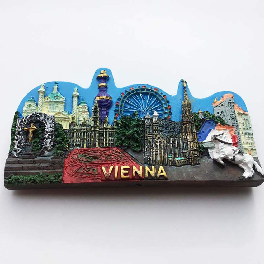 Magnete Per Frigorifero Vienna 3D – Souvenir In Resina Fatto A Mano, Decorazione Casa E Cucina, Regalo Collezionisti
