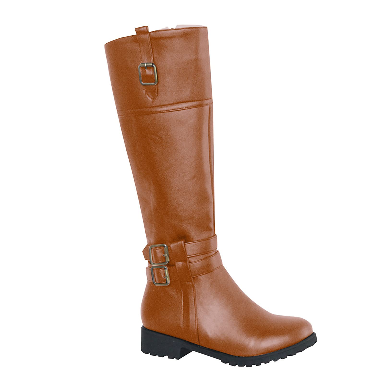 Botines Mujer Invierno Chic Botín Antiderapante Mujer Invierno Bota Con Correa De Hebilla Botas Impermeable Botas Casual Color Sólido Zapato Otoño Invierno Botas Botas Botas De Cintura Grande 35-43