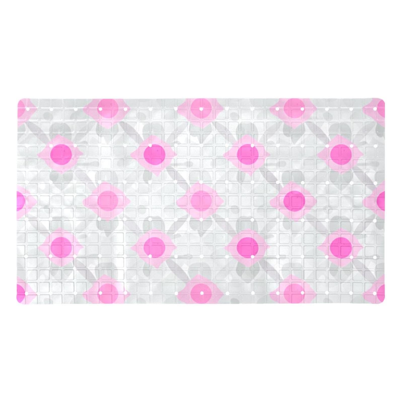 Tapis de bain de qualité supérieure - Antidérapant, facile à nettoyer et sans danger pour toute la famille - Motif à pois