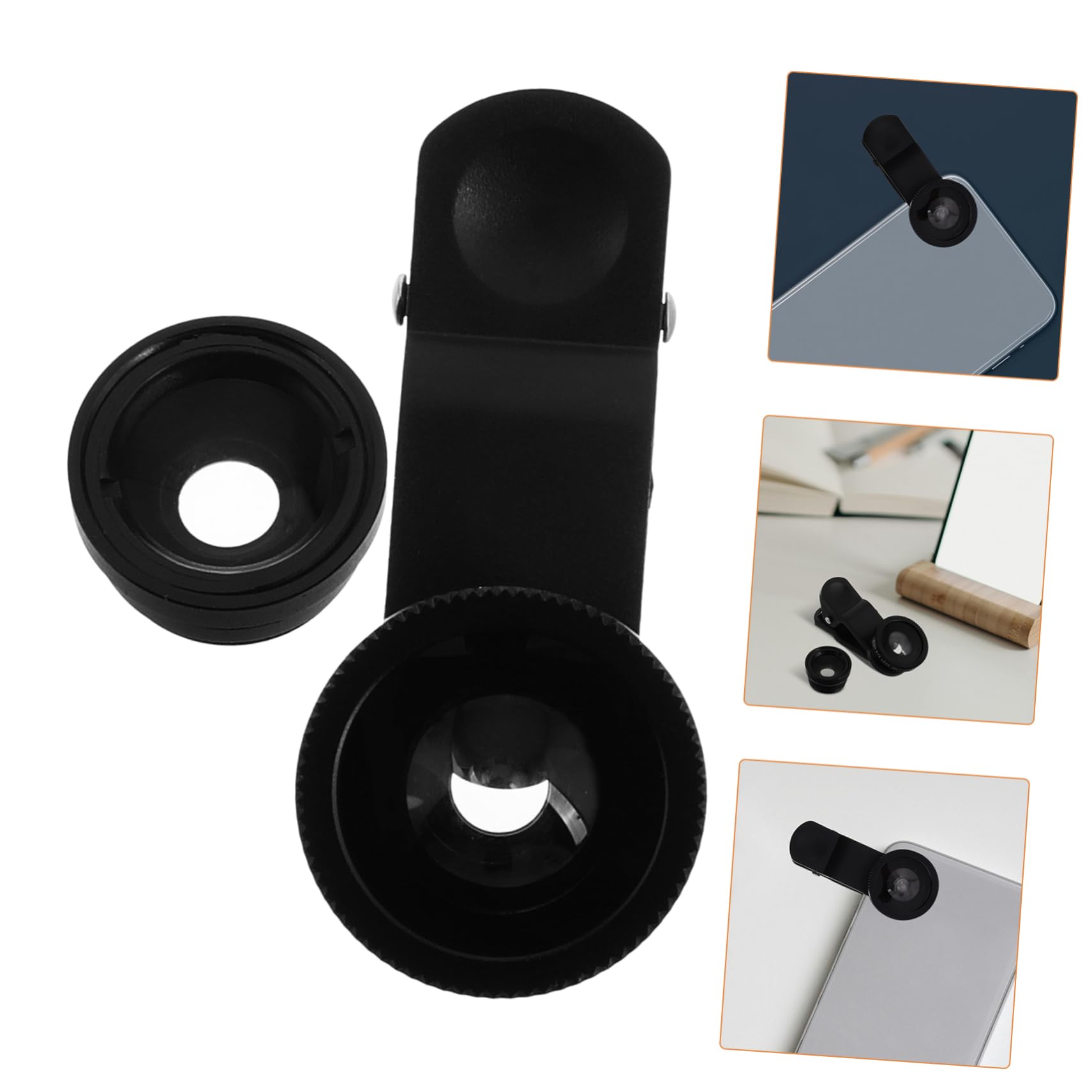 Levemolo Mobile Phone Wide Angle Fisheye Lens 3-in-1 Smartphone Camera Lens Kit Phone Magnifier