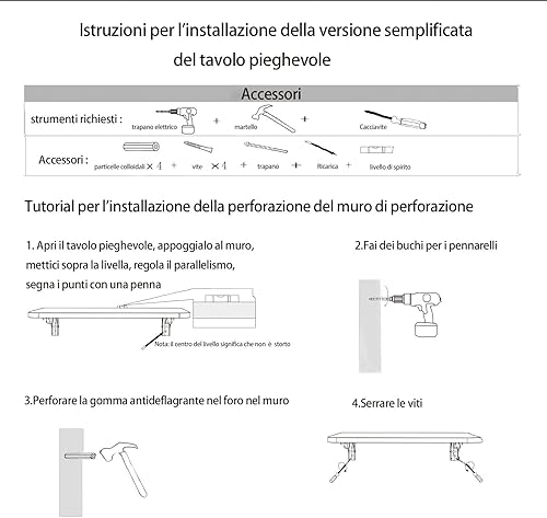 Miniatura 4 de Mesa de comedor plegable montada en la pared, mesa plegable de madera, mesa larga y estrecha, adecuada para tienda de té con leche, mesa de bar,