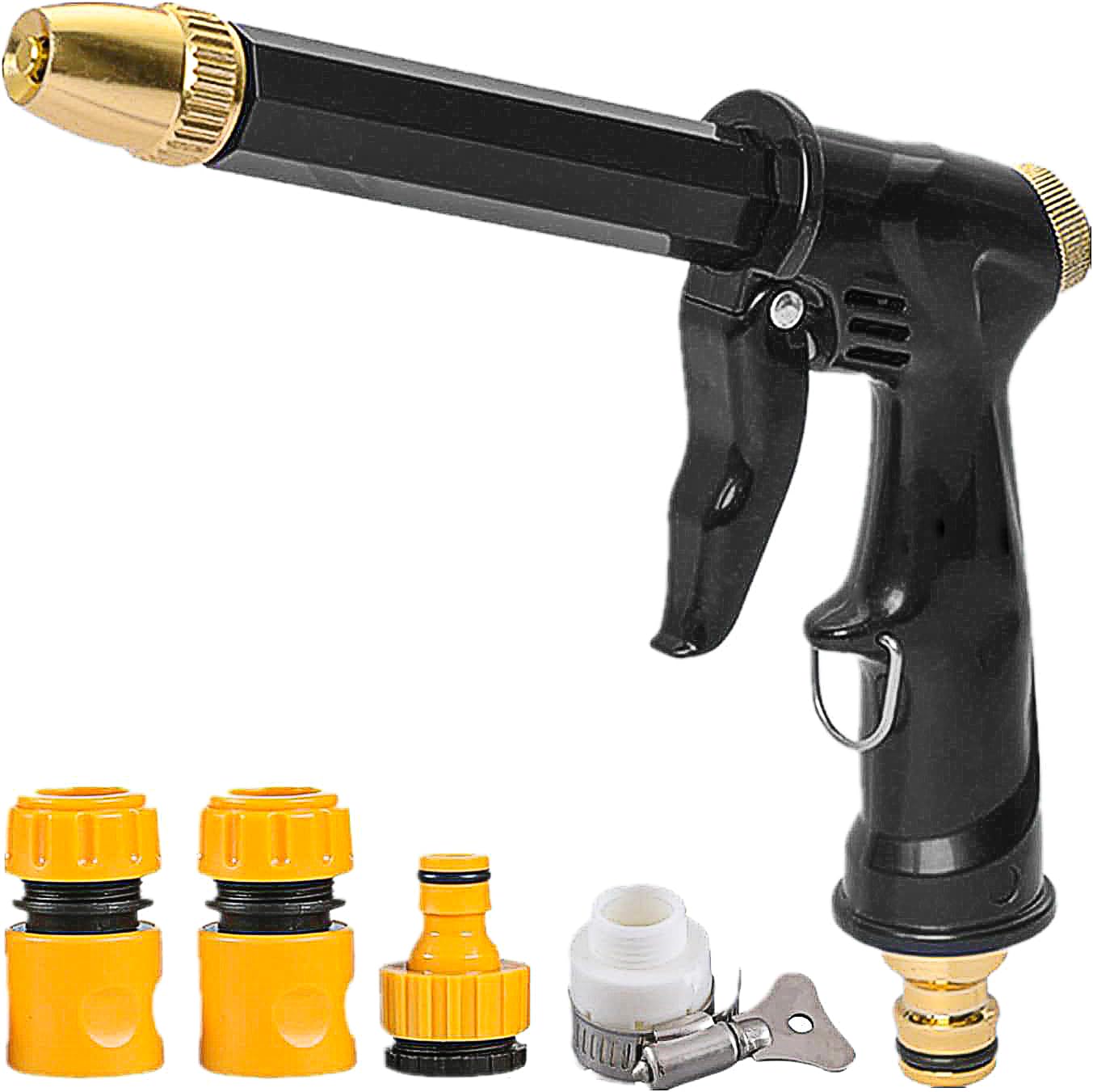 Portable Car Washing High-Pressure Water Gun Nozzle 5 pcs, Garden Nozzle Spray, High-Pressure Nozzle 360° Rotating and Adjustable, Used for Car, Pet Washing, Garden Watering