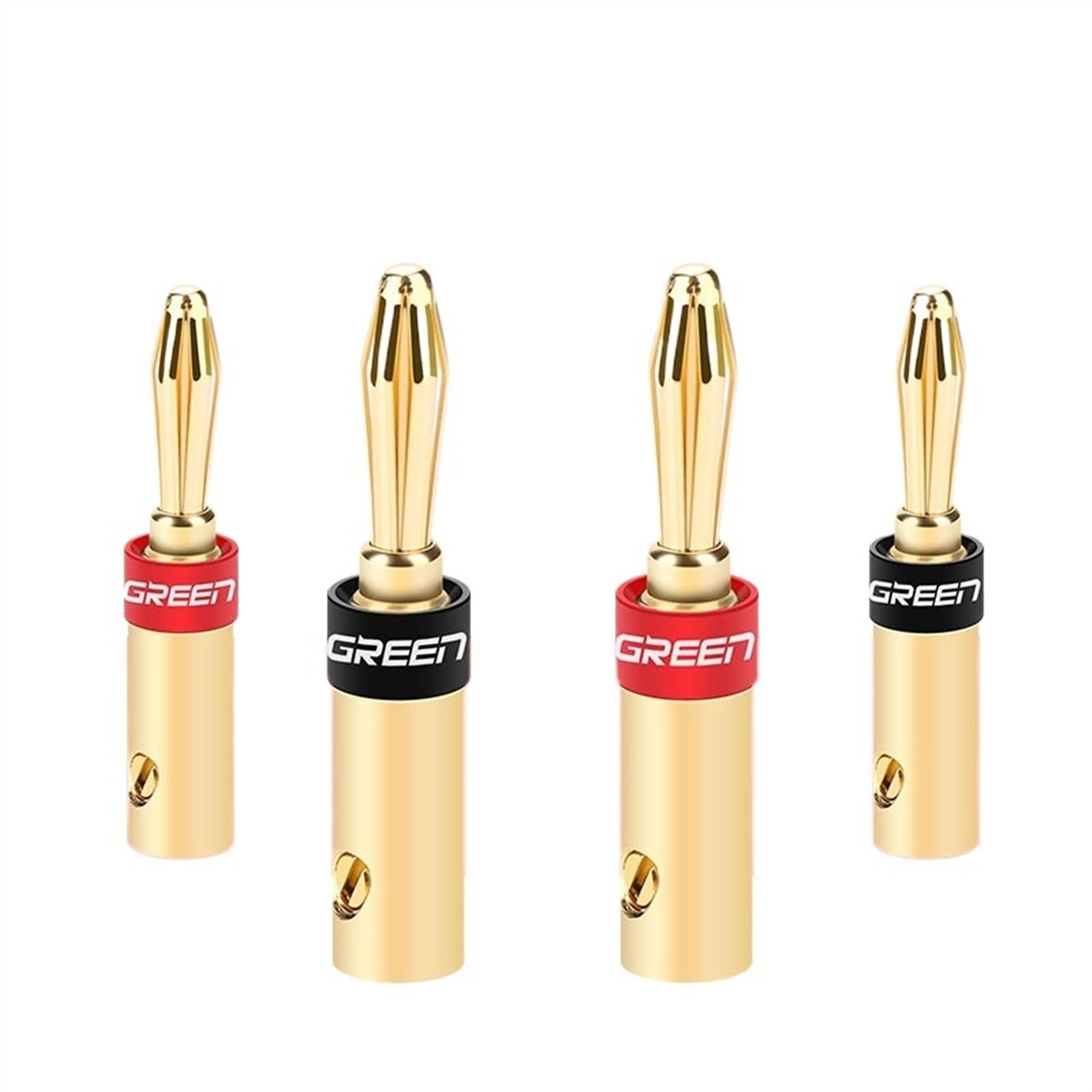 Adapter do wtyczki jack śrubowe złącze bananowe do kabla głośnikowego 4 sztuki do wzmacniacza do kabla audio wideo wtyczka bananowa