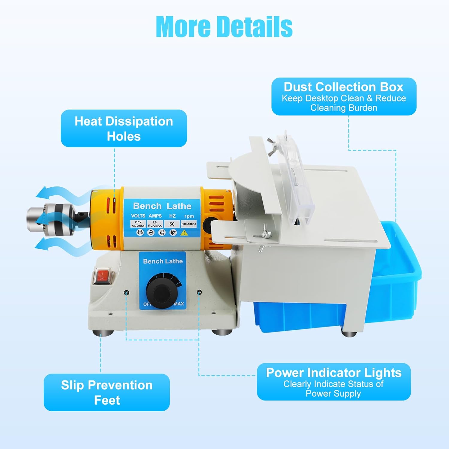 Multifunction Mini Jewelry Lapidary Table Saw-Adjustable Cutting and Grinding，Flexible Shaft Precision Electric Grinder Table Saw (with Plug), for Grinding of Jade, Wood and other Materials-320W