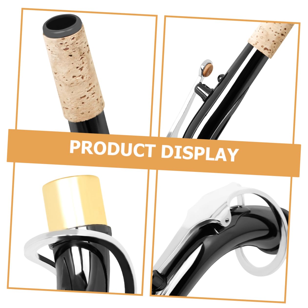 Abaodam Cou de Saxophone Alto Accessoire Indispensable pour Musique en Laiton Plaqué Nickel Noir Surface Lisse sans Bavures Adapté aux Étudiants et Professeurs