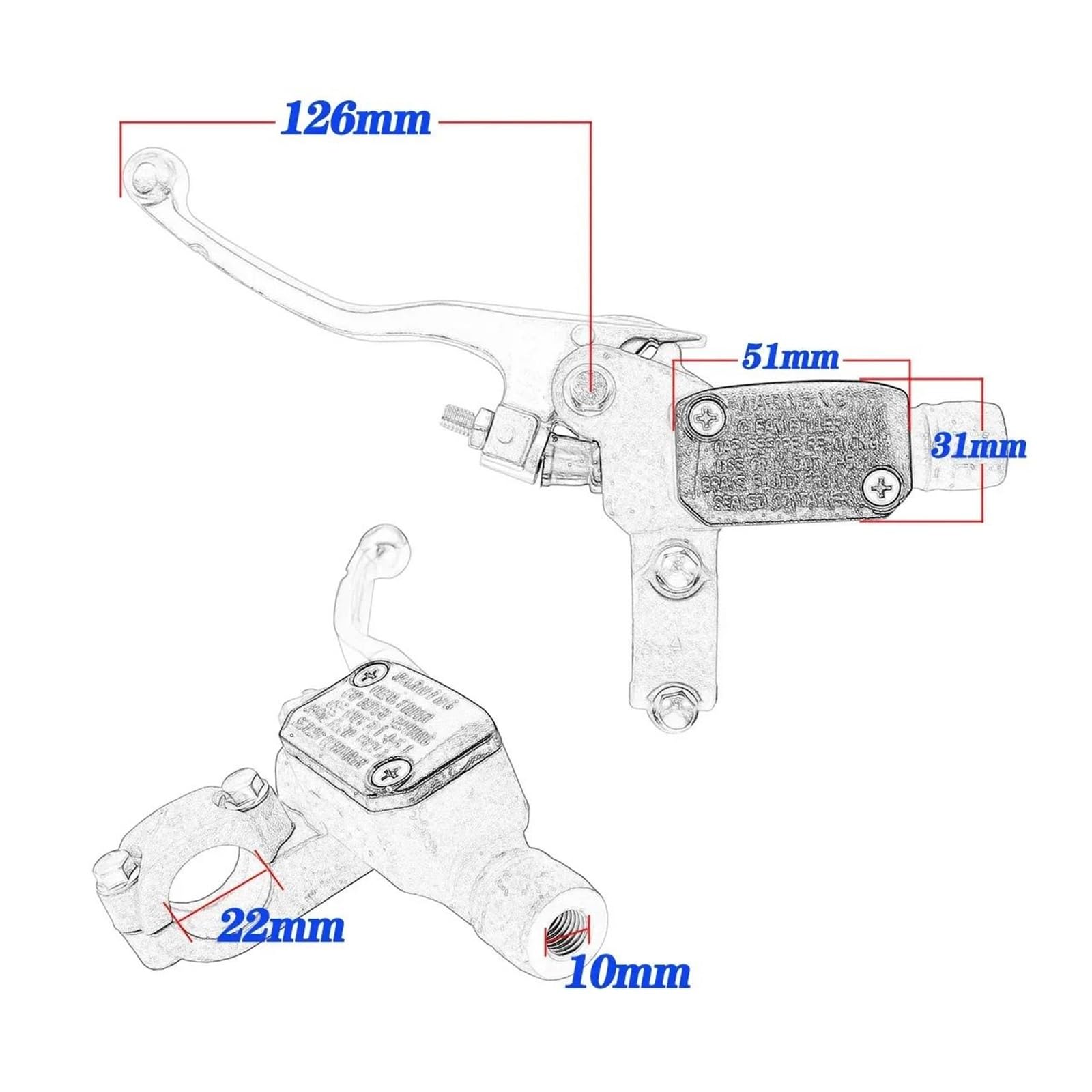 Pour KTM EXC EXC-F SX SX-F XC XC-W XCF-W XC-F TPI 6Days 125 150 250 350 450 500 Maître-cylindre D'embrayage Hydraulique De Moto