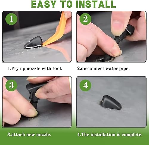 Miniatura 6 de 2 boquillas de limpiaparabrisas delantero, boquilla rociadora universal para limpiaparabrisas delantero, boquillas de repuesto para Ford Honda,