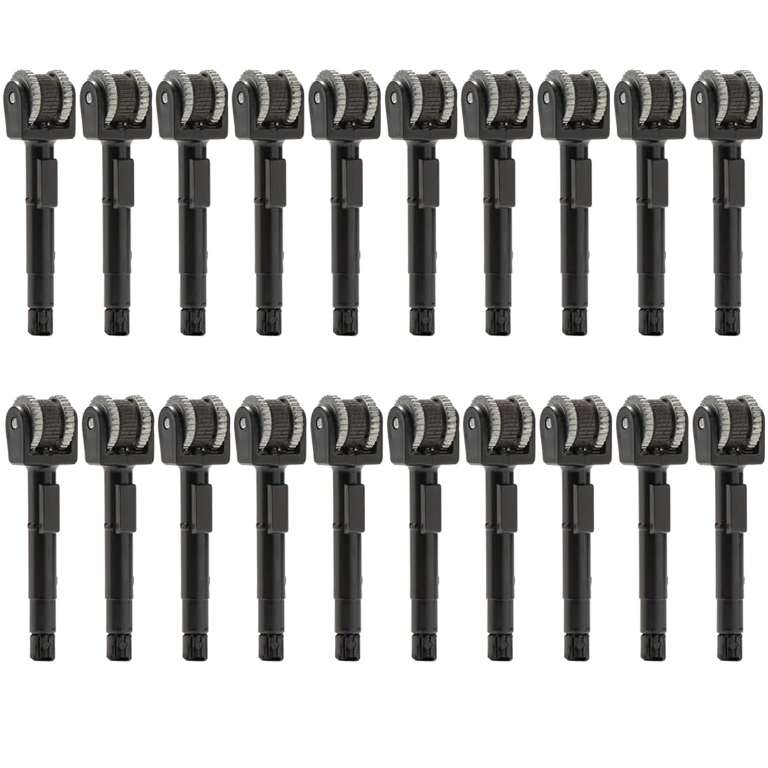 Fitspi Black 20Pcs Flint Wheel Flint Barrel Friction Wheel Lighter Mechanism Replacement Parts Compatible With Clipper Lighters (20Pcs Small)