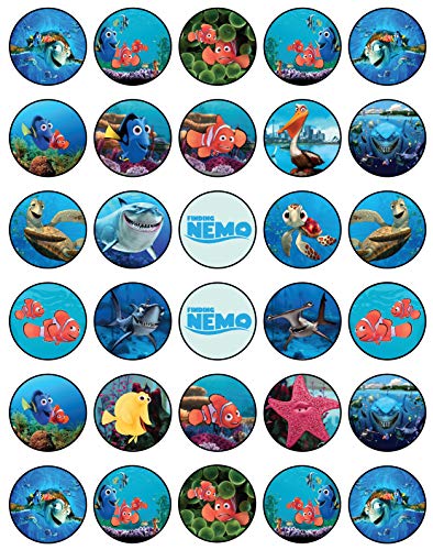 30 x Edible Cupcake Toppers – Ocean Explorer Inspired Collection of Edible Cake Decorations | Uncut Edible on Icing Sheet