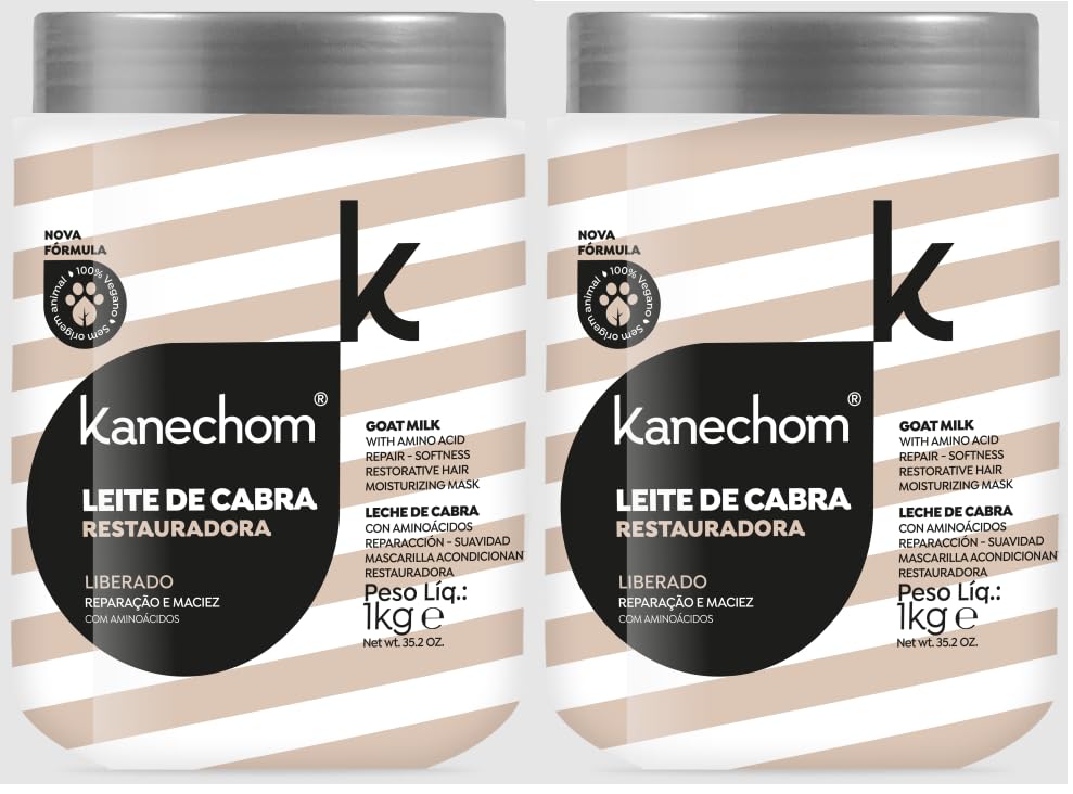 kanechom - Linha Classics Kit de Mascara Condicionante Restauradora Leite Cabra (2 x 1000 Gr) (Classics Collection Goat Milk Restoration And Conditioning Set Net 35.27 Oz))