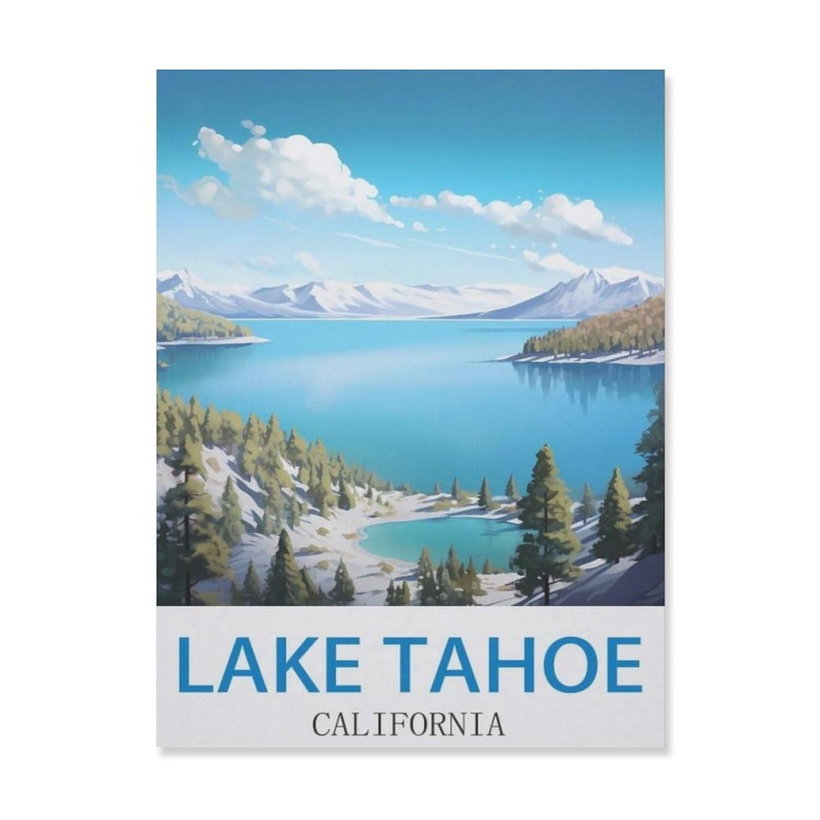 Tin Sign，Lake Tahoe California，Personalized Tin Sign Vintage Sign for Wall Outdoor, Indoor, Street, Office, Home,Bar Man Cave Decor(15x30cm）6x12 inch-EH60