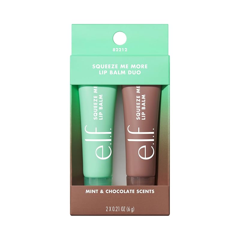 Bálsamo labial e.l.f. Squeeze Me Duo, Mint/Chocolate, conjunto com 2
