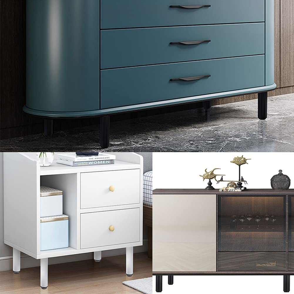 NWB 4 Pezzi Piedini per Mobili Inox Regolabili,Stile Moderno Gambe per Mobili,Ricambio Fai da Te per Credenze, Armadi, Divani, Poltrone, Ottomane