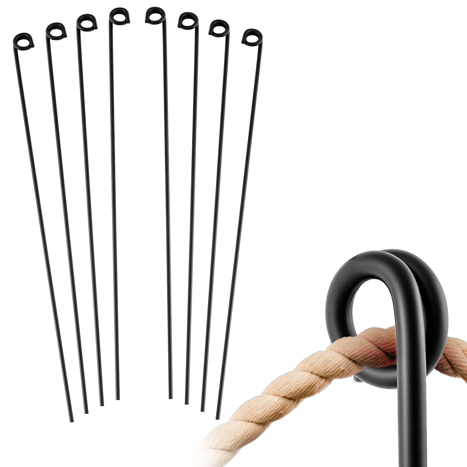 Single Rope Pole Snapklik.com : Ferraycle 8 Pcs 42 Inches/3.5 Ft Single Rope Poles Steel ...