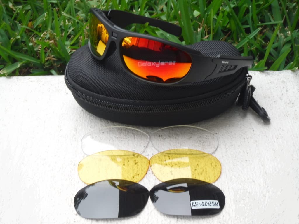 GALAXYLENSE Windproof Cycling Fishing Golfing Sport Camping Sunglasses - Men & Women Glasses -100% UVab Protection With 3 Color Lenses