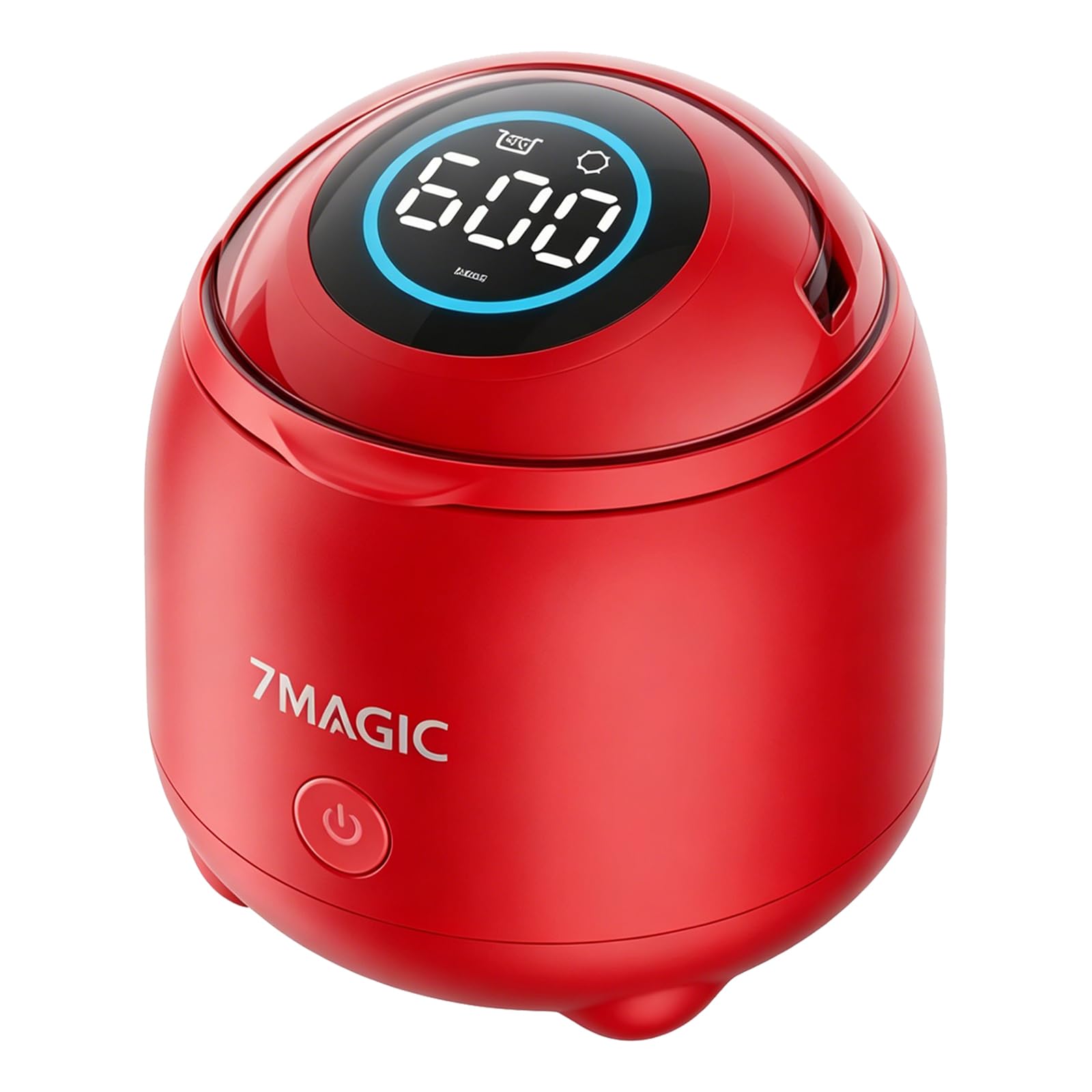7MAGIC Pulitore ultrasuoni per bite dentale, 48 kHz, UV-C, Rosso