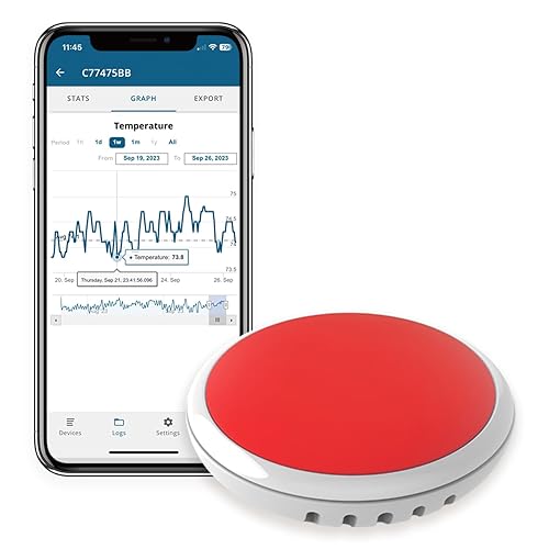 Miniatura 6 de Tempo Disc Mini sensor de termómetro inalámbrico y baliza de registrador de datos con monitoreo remoto para interiores y exteriores en aplicación en