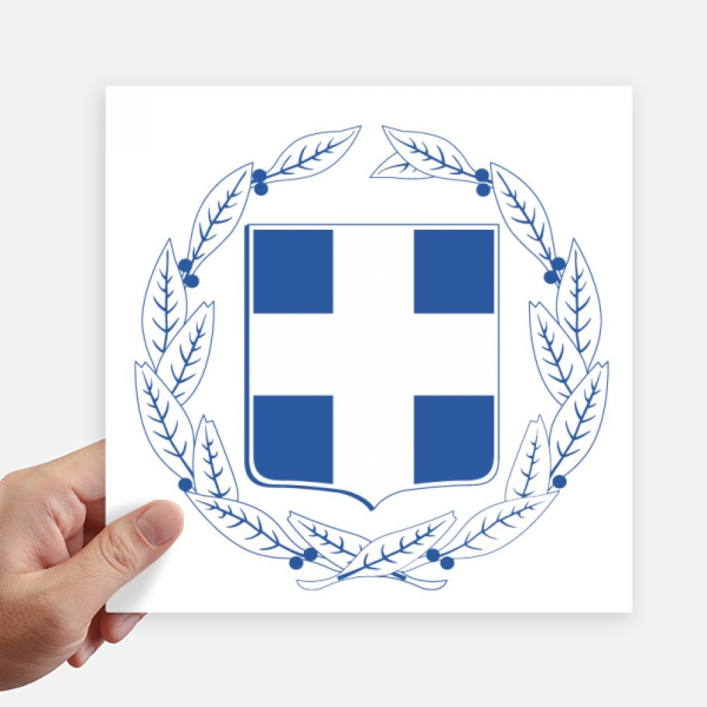 Autocollants emblème Grèce lot de 4 grands stickers multicolores