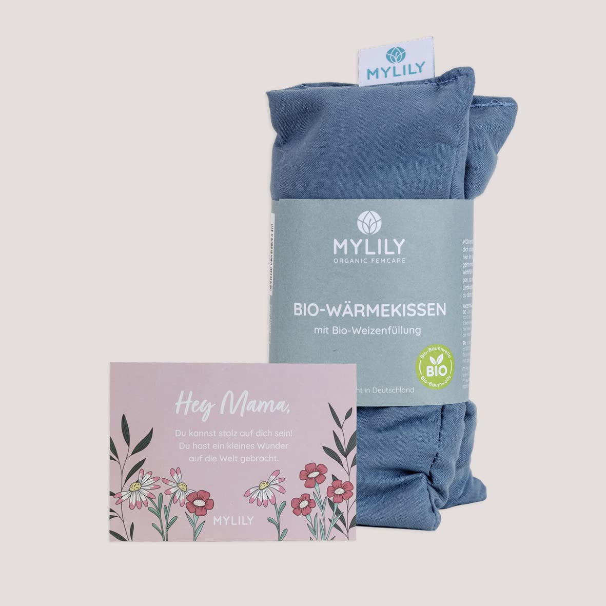 MYLILY® Hey Mama Kit I Mama Box dla kobiet w ciąży, wkładki do łóżka tygodniowego i akcesoria do łóżka tygodniowego, prezent dla przyszłej mamy, opracowany z położnymi, substancje odżywcze, z książką tygodniową (standard)