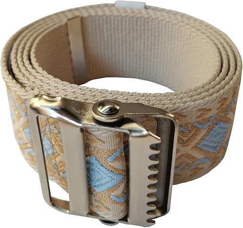 Miniatura 2 de LAMBOX Cinturón de transferencia de cinturón de marcha con cincha jacquard suave y cómoda de 2 pulgadas para cuidadores, personas mayores, ancianos,