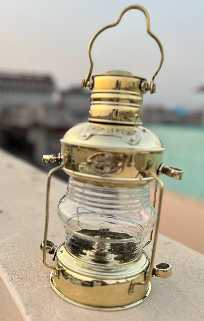 Amazon.com: Vintage Brass & Copper Anchor Oil Lamp: A Classic