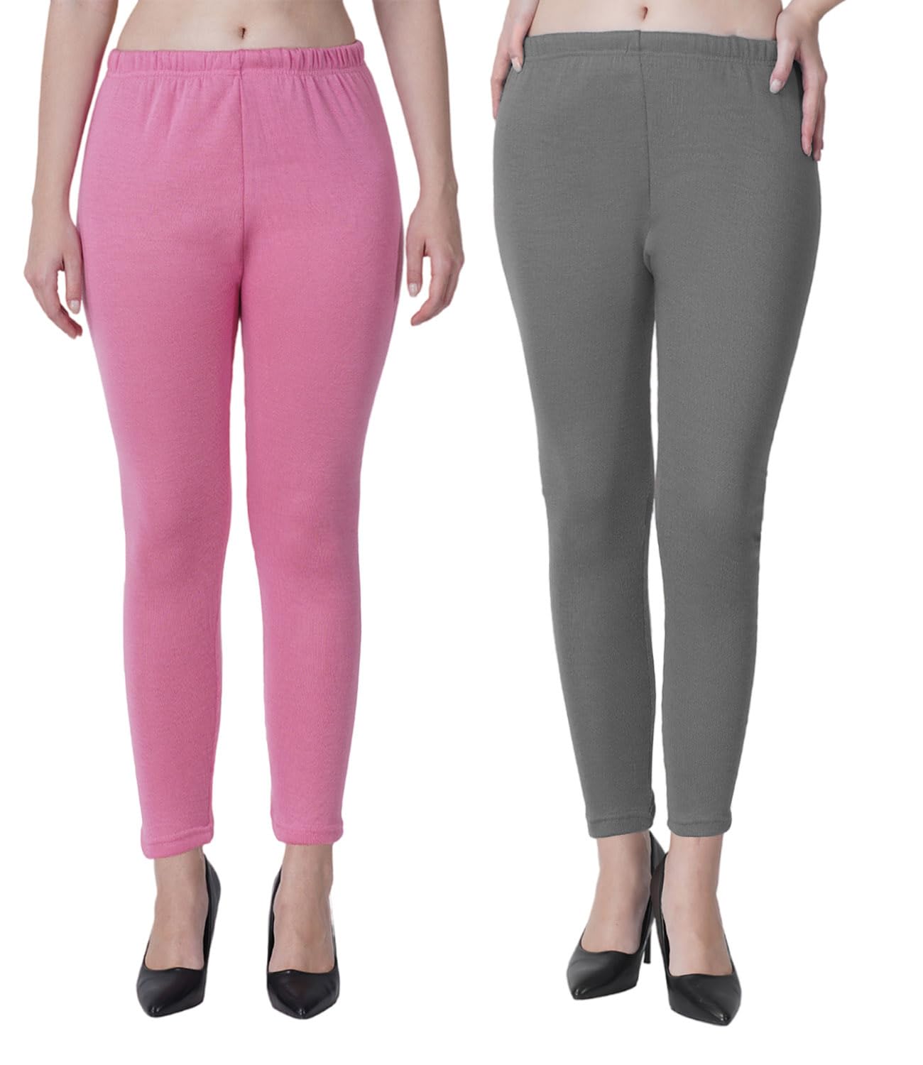 yezi Combo Pack of 2 Winter Wear Woolen Leggings for Women/Ladies-picture-24
