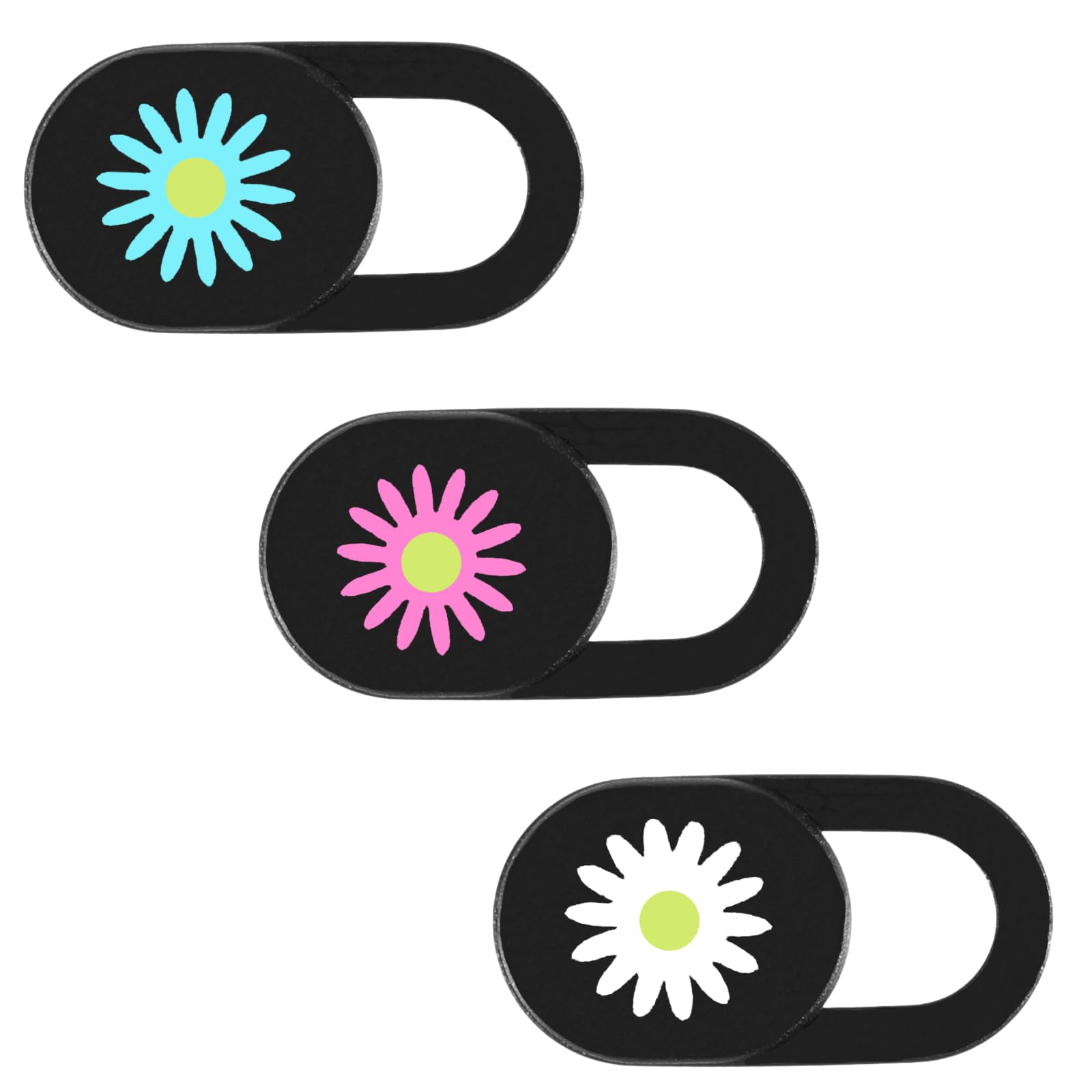 3 Pcs Laptop Camera Cover Slide, Webcam Cover Cute Flower Camera Cap Ultra Thin Privacy Protector Fit for PC, Tablet, Smartphone-image-48