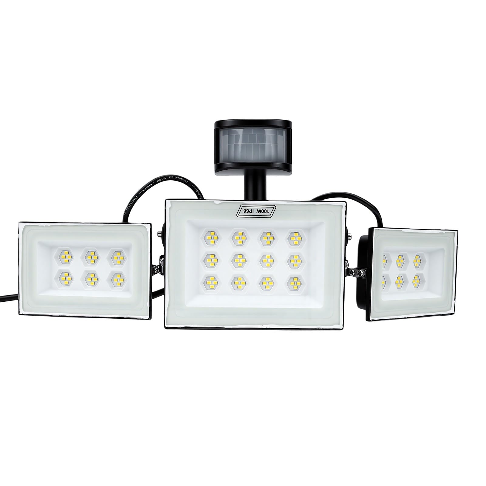 ZJchao LED Flood Light 100W 15000lm IP66 Zmierzch do Świtu PIR