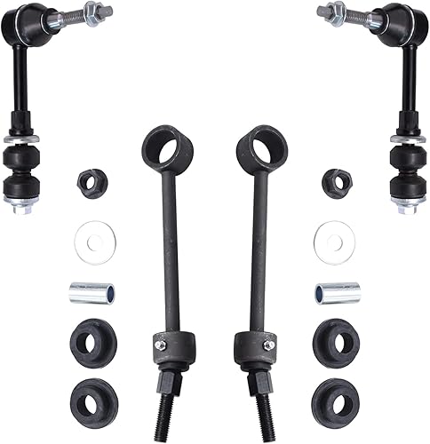 Miniatura 56 de Detroit Axle - 4 barras estabilizadoras para Jeep Grand Cherokee Commander 2005-2010 2006 2007 2008 2009 de repuesto delantero y trasero