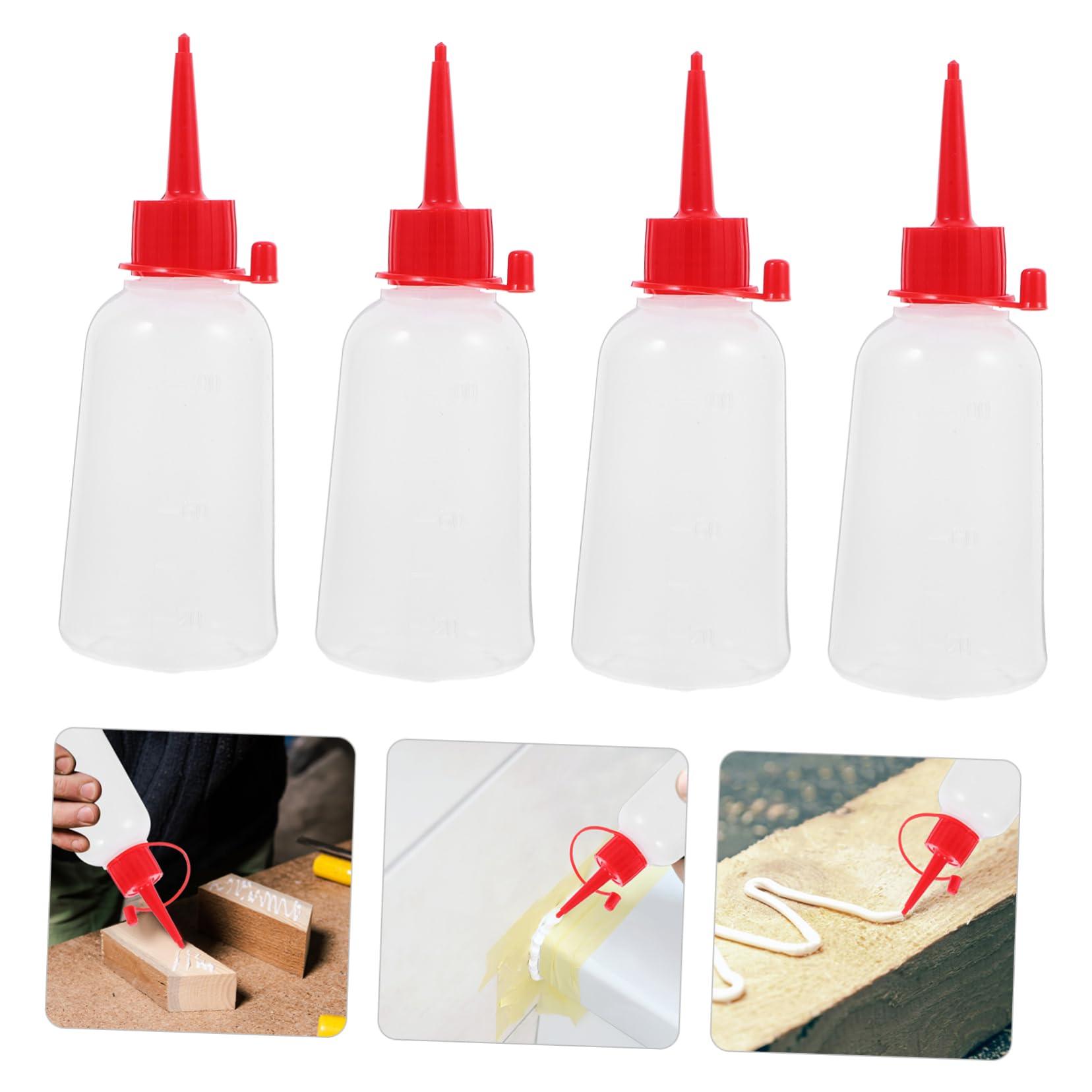 10 Botellas Dosificadoras de Plástico Ldpe, 100ml, Punta de Aguja, Cierre Seguro, para Pegamento y Manualidades