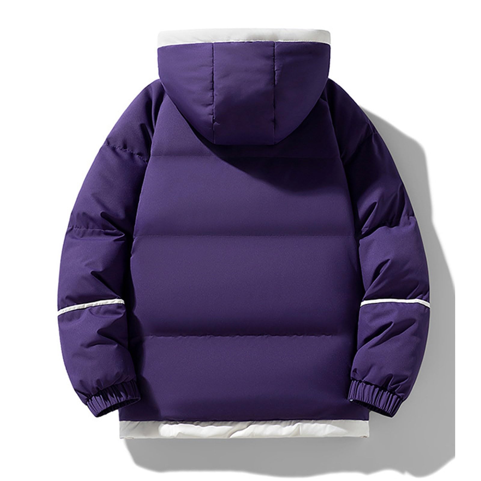 Genérico Chaqueta de invierno para hombre Plumon Parka Color Sólido Plumiferos CáLido Capucha Suelta Abrigo algodón al libre pan moderno y elegante Superior Holgado Cómodo