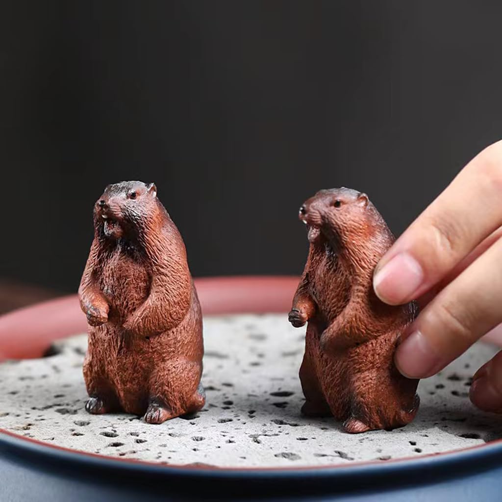 Amazon.co.jp: 萌え かわいい プレーリードッグ 置物 オブジェ 動物