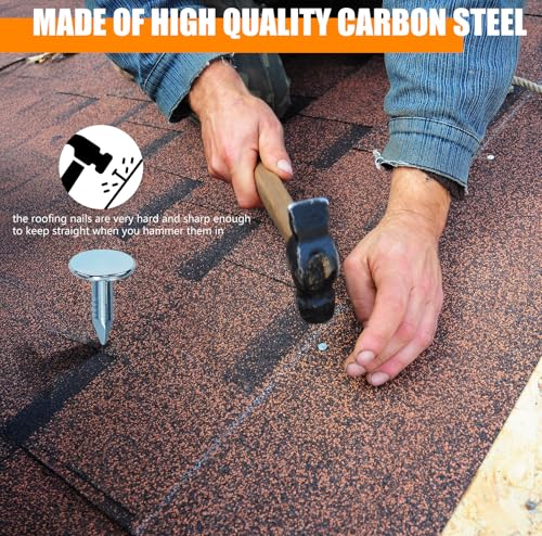 oumuik 100 Stück Dachpappennägel/Filznägel, Dachnägel für Filz für Schuppen, Nägel für Holz…