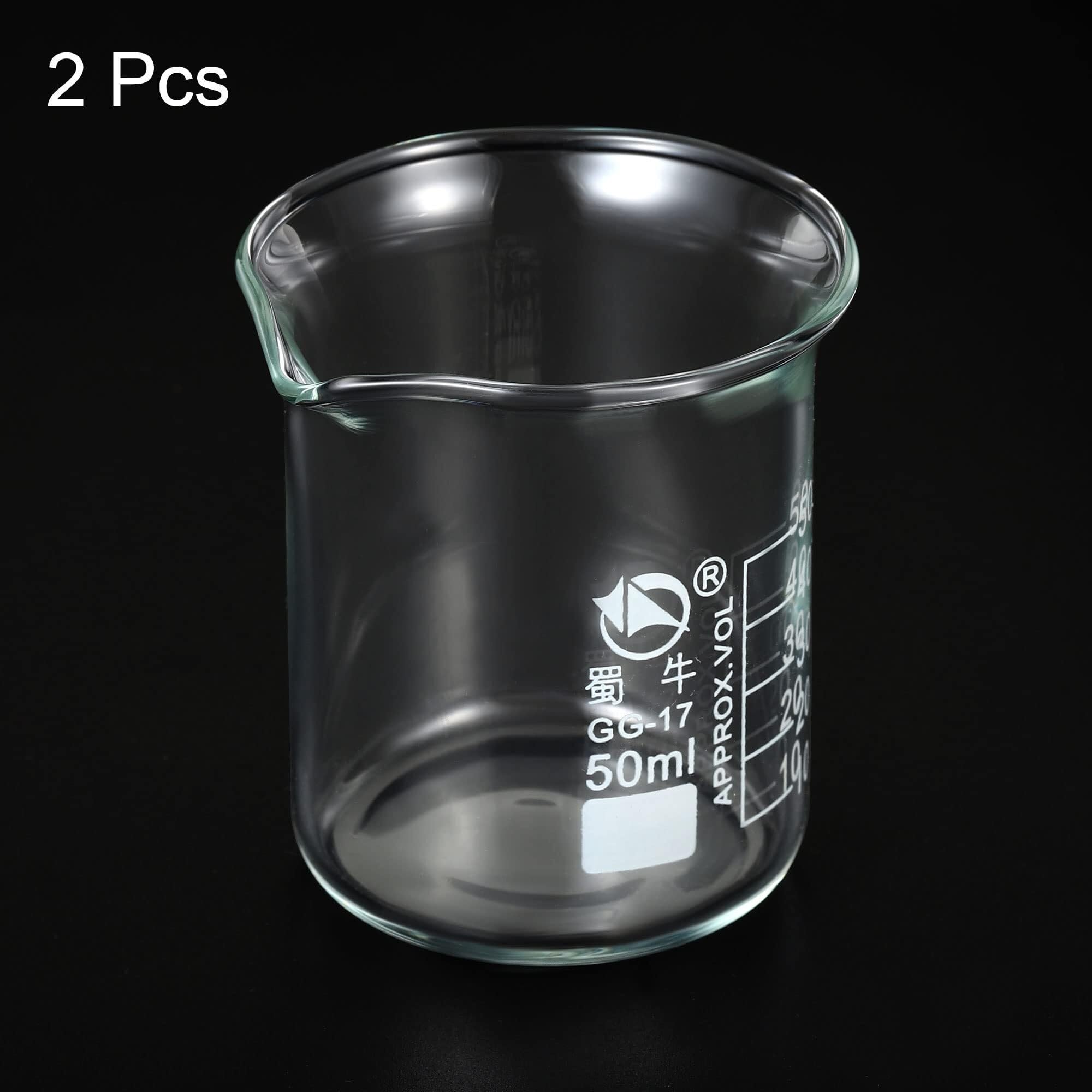 Zlewka laboratoryjna, Zlewka ze szkła borokrzemowego 800 ml, niska forma, wylewka skalą, 2 opakowania ciepła(5 pcs 50ML)