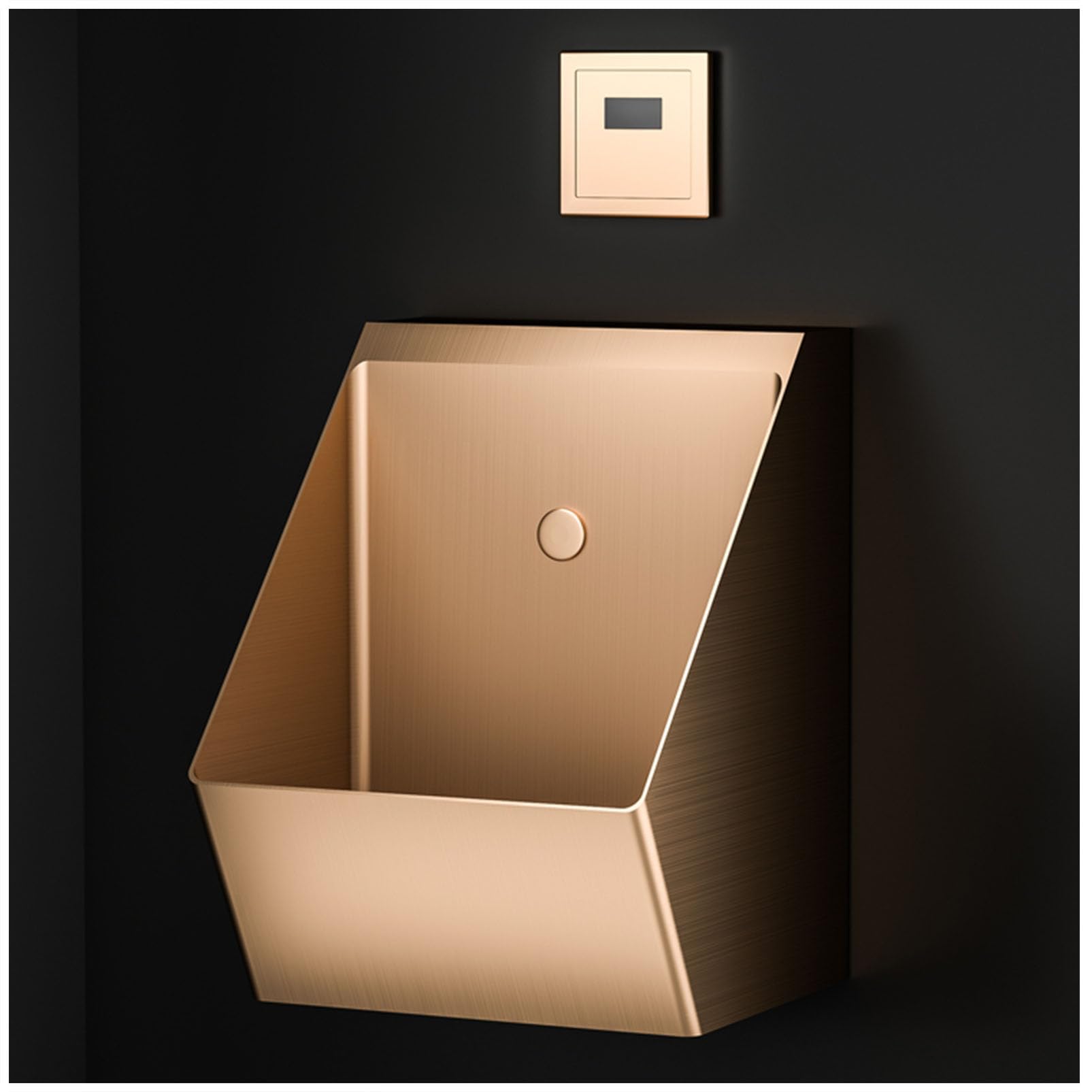 OTQEFTN Commercial Washout Urinal Stainless Steel Urinal, Men's Adult Urinal Bathroom Wall-Hung Toilet Urinal, High Efficiency Flushing Urinal Urine Diverter, for Bar/Airport