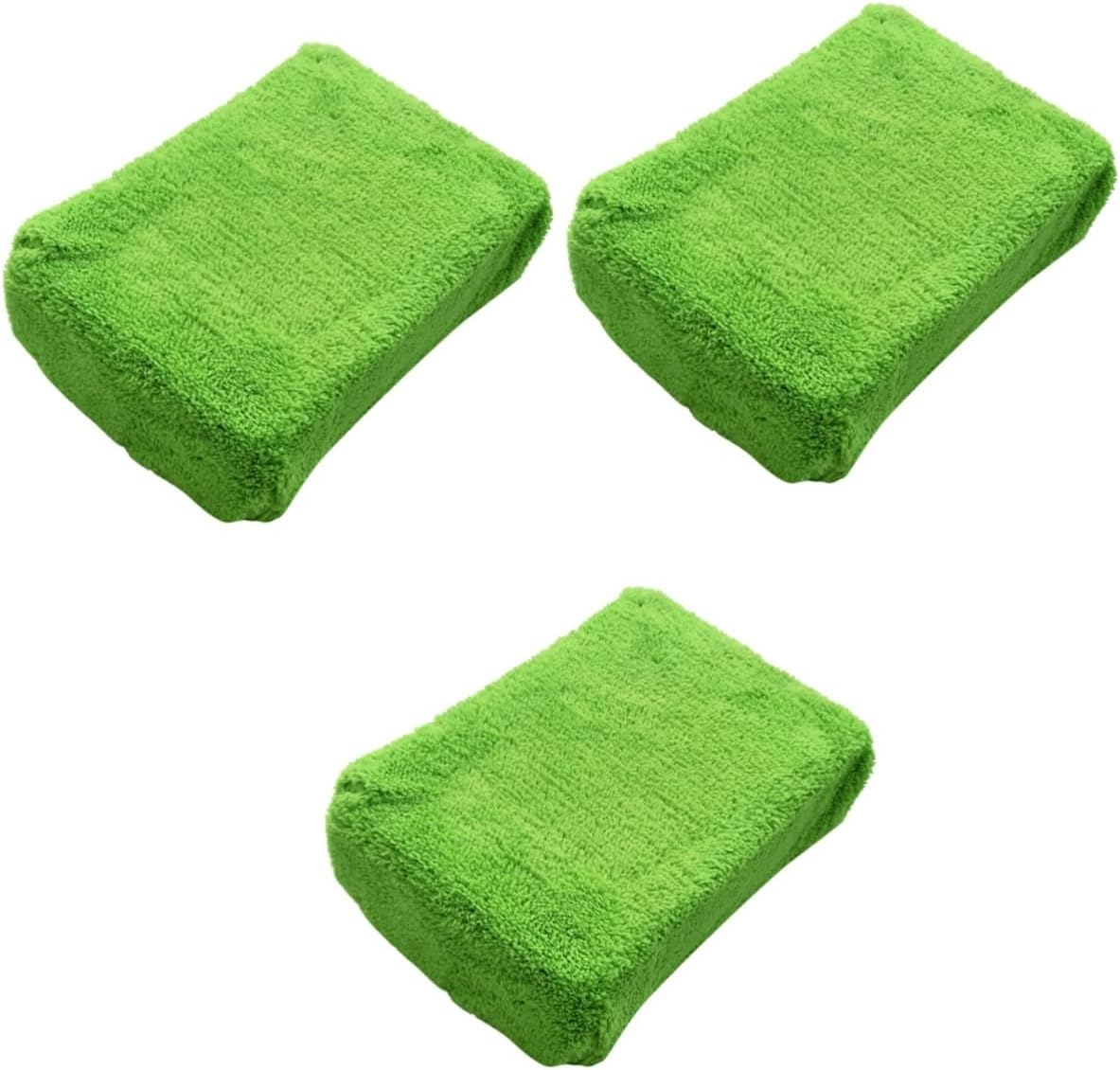 Zerodeko 3pcs Car Cleaning Sponge Block High Density Ultra-Absorbent Washing Mitt for Car Care Scratch Quick Dry Practical Home Supplies Color Random
