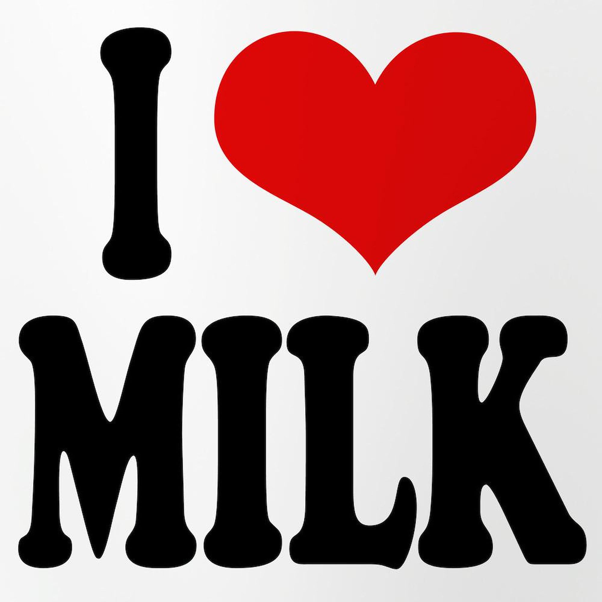 CafePress I Love Milk Pint Glass Pint Glass, 16 oz. Drinking Glass