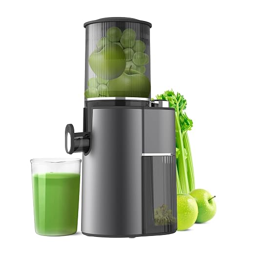Cold Press Juicer, 5.8" 80oz Feed Chute Juicer, 350w Slow Masticating Juicer with 42oz Integrated Pulp Cup, Juicer Machines for Whole Vegetables and Fruits