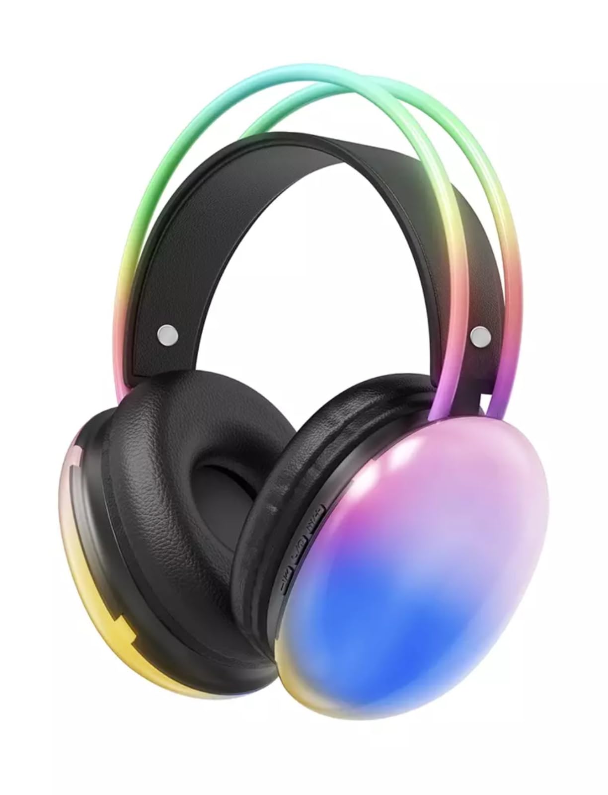 COREGENIX Over Ear Bluetooth Headphones with Upto 20 Hours Playback, 40MM Drivers, LED Light Display, Soft Padded Ear Cushions and Physical Noise Isolation(Black)