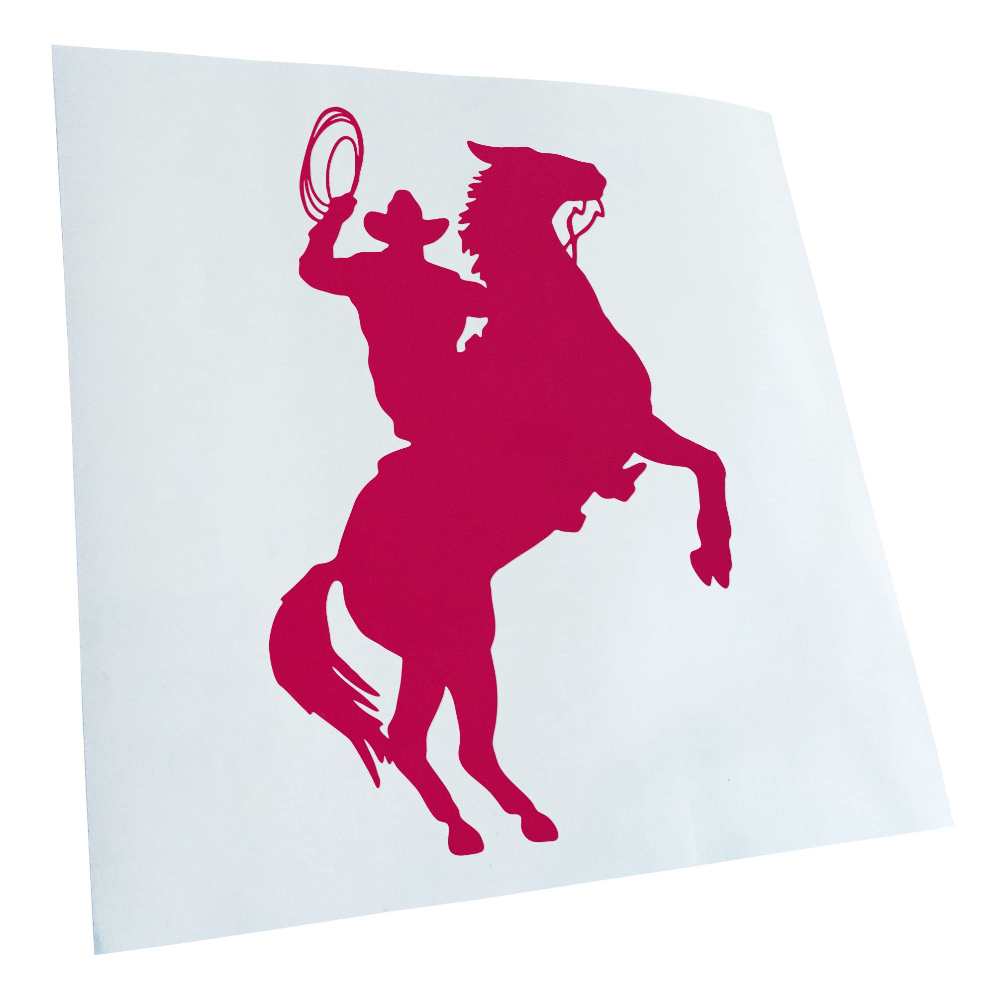 Kiwistar Cowboy with Horse Lasso 10 x 15 cm in 15 Colours Neon + Chrome Sticker