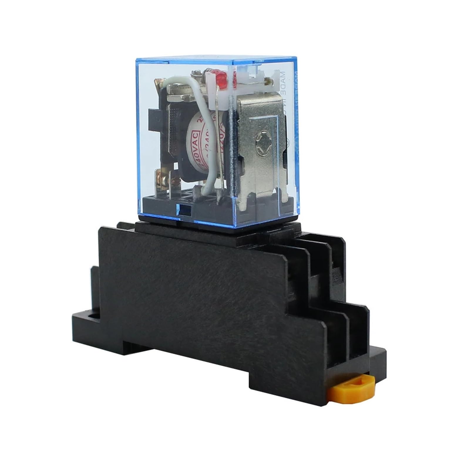 Wtukmo 10set MY2P HH52P MY2NJ 12V 24V DC 36V 380V 110V 220V AC Coil General Purpose DPDT Micro Mini Relay with Socket Base(AC,110V)