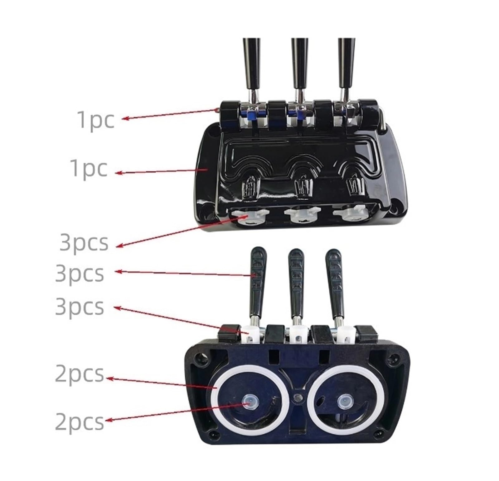 SQJZWOD Full Set of Front Panel Block Discharge Valve Door Accessories .Compatible for YKF .Compatible for VEVOR. Commercial Soft Serve Ice Cream Machines