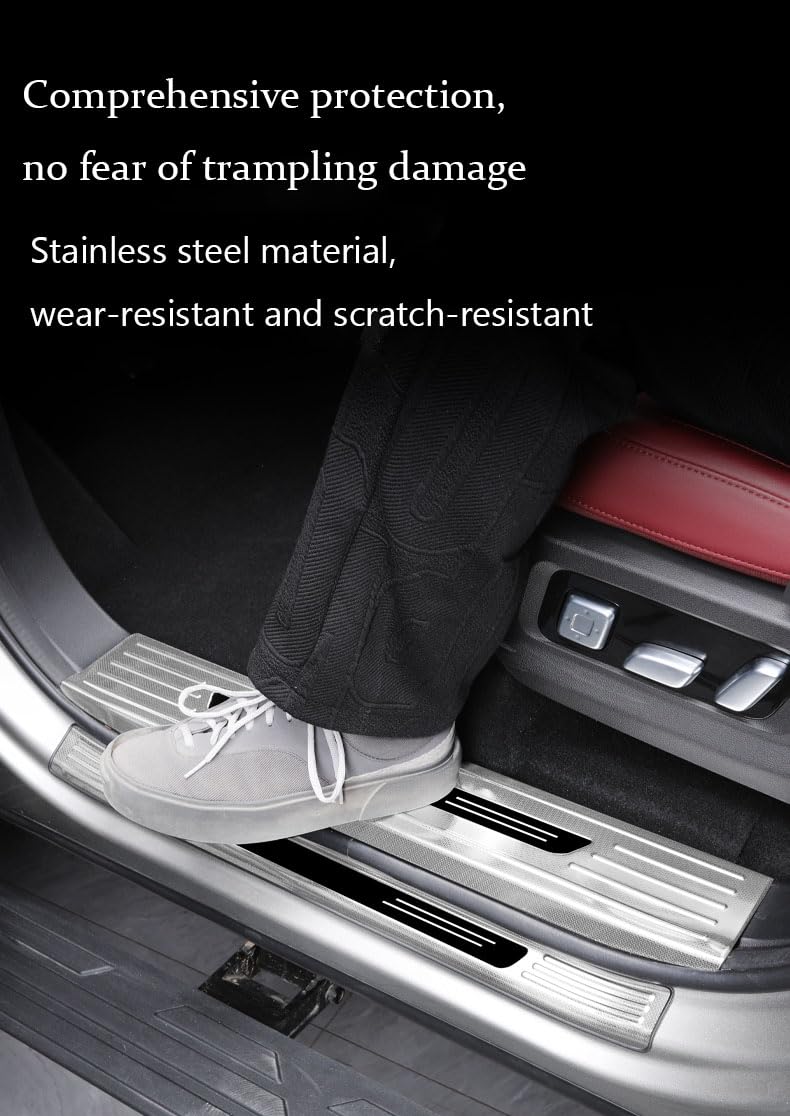Stainless Steel Door Sill Guards For Mazda 6 2015-2019 - 4-Piece Scuff Plate Protectors